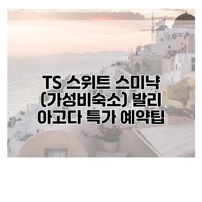 TS 스위트 스미냑 (가성비숙소) 발리 아고다 특가 예약팁