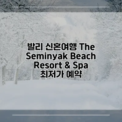 발리 신혼여행 The Seminyak Beach Resort & Spa 최저가 예약