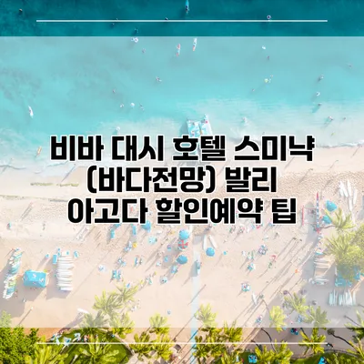 비바 대시 호텔 스미냑 (바다전망) 발리 아고다 할인예약 팁