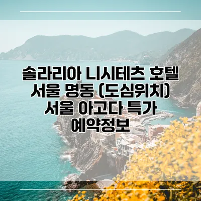 솔라리아 니시테츠 호텔 서울 명동 (도심위치) 서울 아고다 특가 예약정보