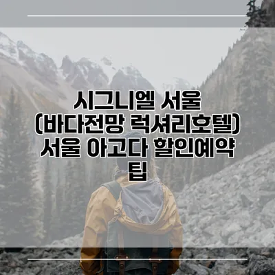시그니엘 서울 (바다전망 럭셔리호텔) 서울 아고다 할인예약 팁