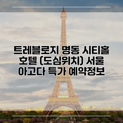 트레블로지 명동 시티홀 호텔 (도심위치) 서울 아고다 특가 예약정보