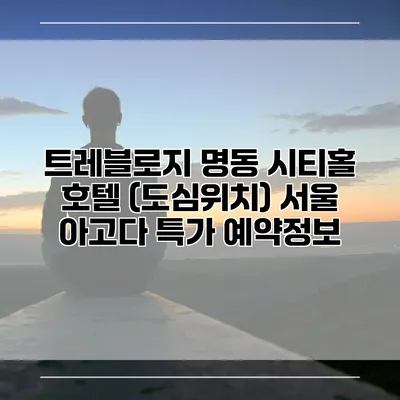 트레블로지 명동 시티홀 호텔 (도심위치) 서울 아고다 특가 예약정보