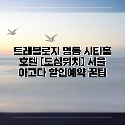트레블로지 명동 시티홀 호텔 (도심위치) 서울 아고다 할인예약 꿀팁