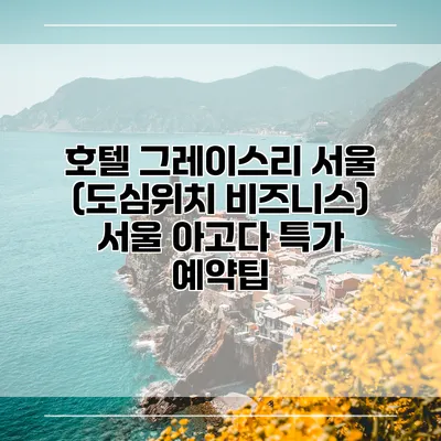 호텔 그레이스리 서울 (도심위치 비즈니스) 서울 아고다 특가 예약팁