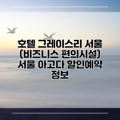 호텔 그레이스리 서울 (비즈니스 편의시설) 서울 아고다 할인예약 정보